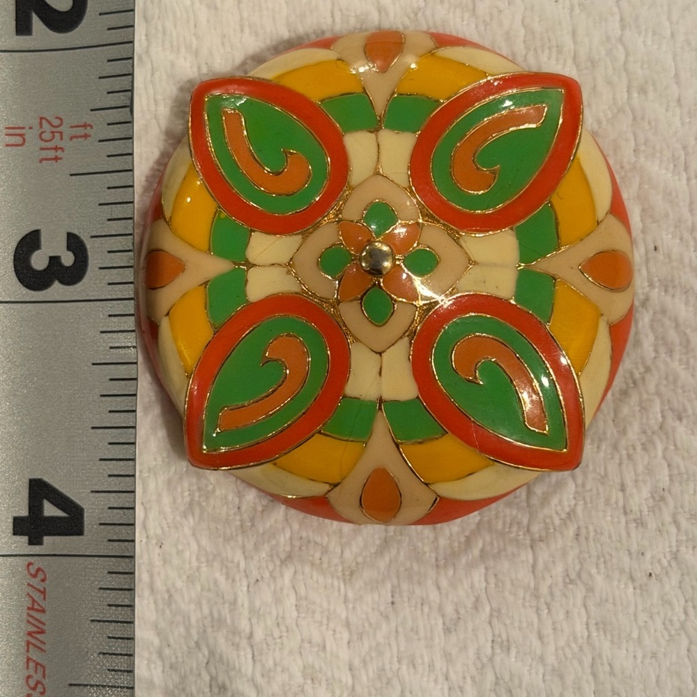 Colorful Mosaic Brooch